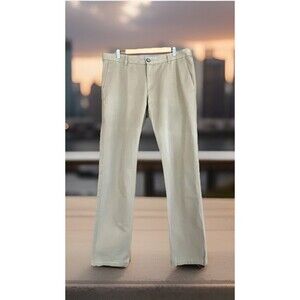 Louis Philippe STEVEN Fit Slim Chino Pants Khaki Trouser 36x32 Preppy Career